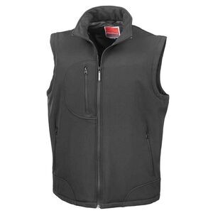 Result Mens Softshell Body Warmer / Black/Black